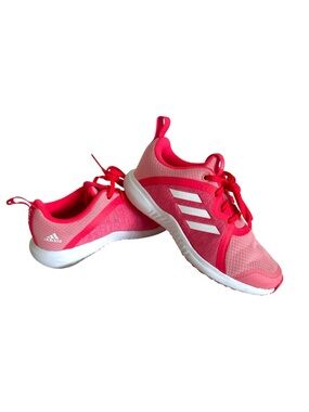 adidas Bright Pink Coral Lace-Up Running Sneakers kids size 2.5